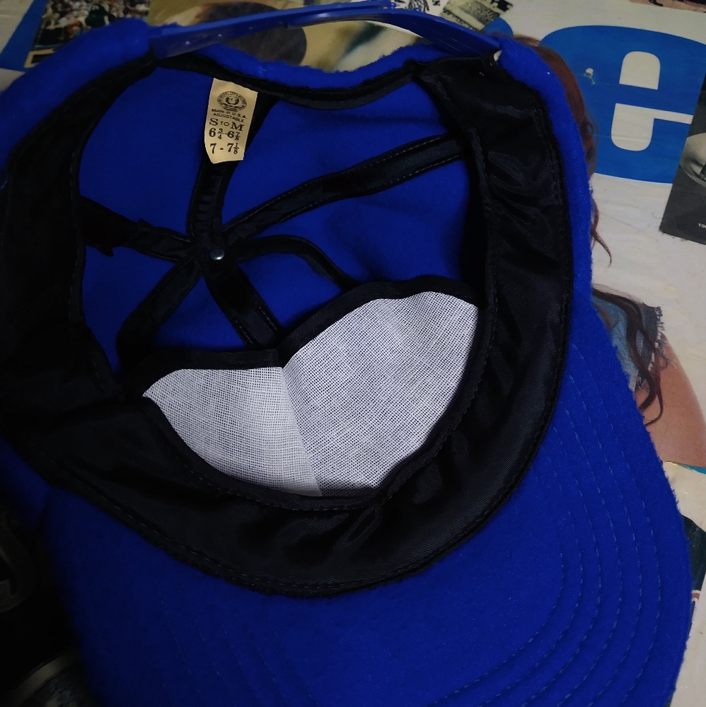 Vintage Fleece United Hatters Hats Snapback Cap Small - Medium 6 3/4 - 7 1/8 - Picture 2 of 4